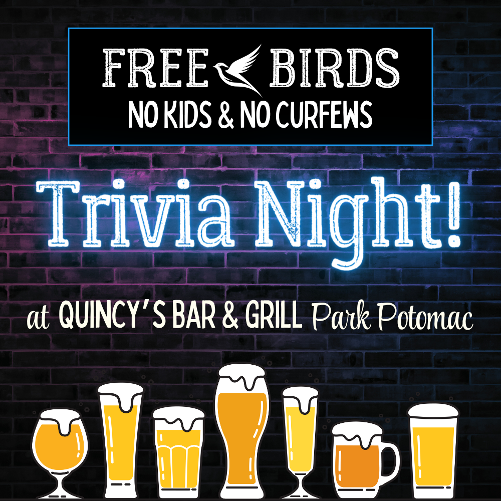 Free Birds Trivia Night at Quincy's in Potoamac