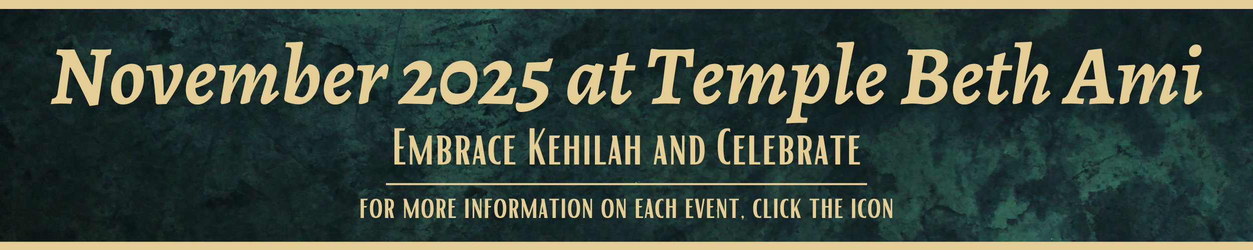 November 2025 at Temple Beth Ami