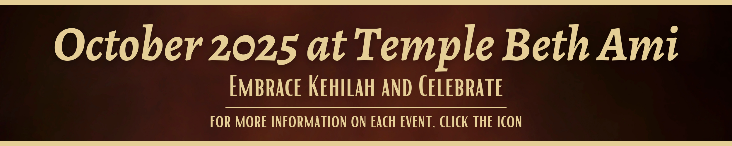 October 2025 at Temple Beth Ami