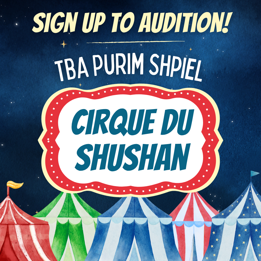 Sun, Nov. 9 12:30-3:00pm Purim Spiel Auditions