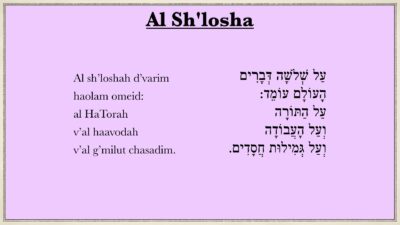 Al Shlosha D’varim