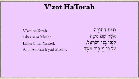 V’zot HaTorah