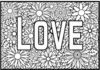 Love coloring page