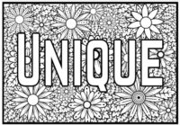 Unique coloring page