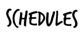 Schedules header Schedules header