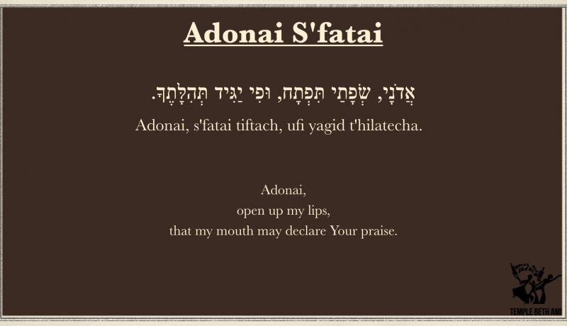 Adonai S’fatai Adonai S’fatai