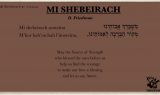 Mi Shebeirach