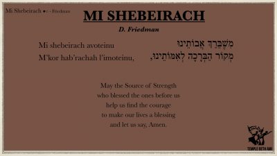 Mi Shebeirach