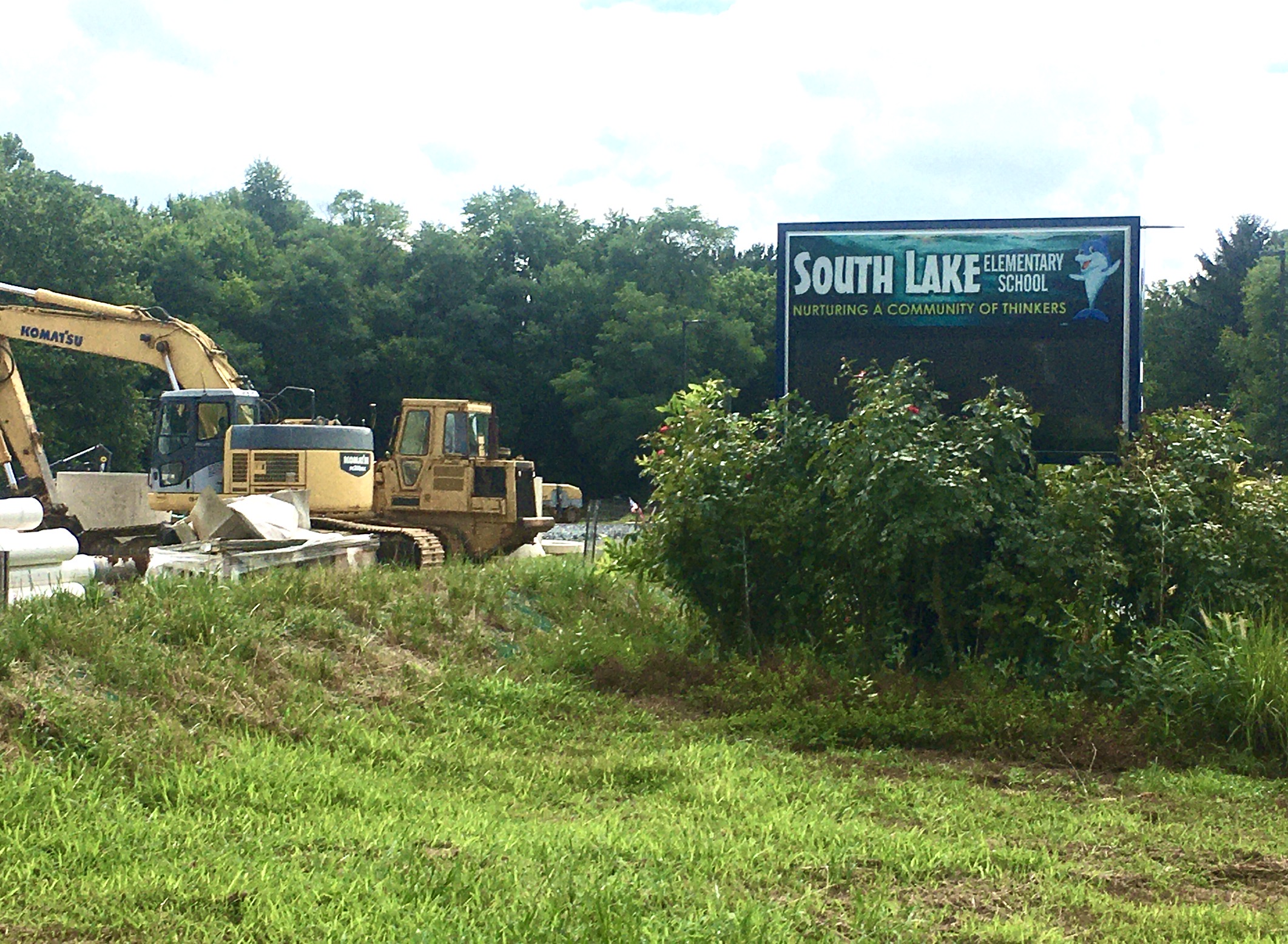 Construction is underway to replace South Lake's demolished structure on Contour Road with a target date in 2023