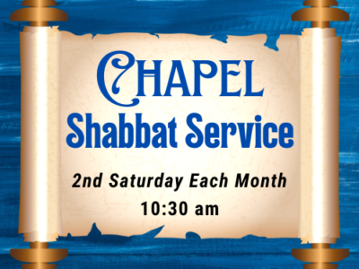 Chapel Service<br/>Sat., June 10<br/>10:30 am - 12 noon