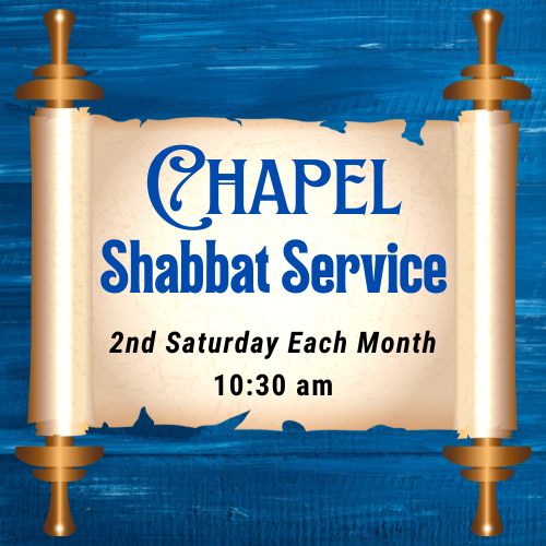 Chapel Service<br/>Sat., May 13<br/>10:30 am - 12 noon