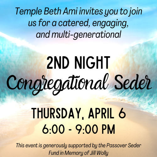 2nd Night of Passover Seder at TBA