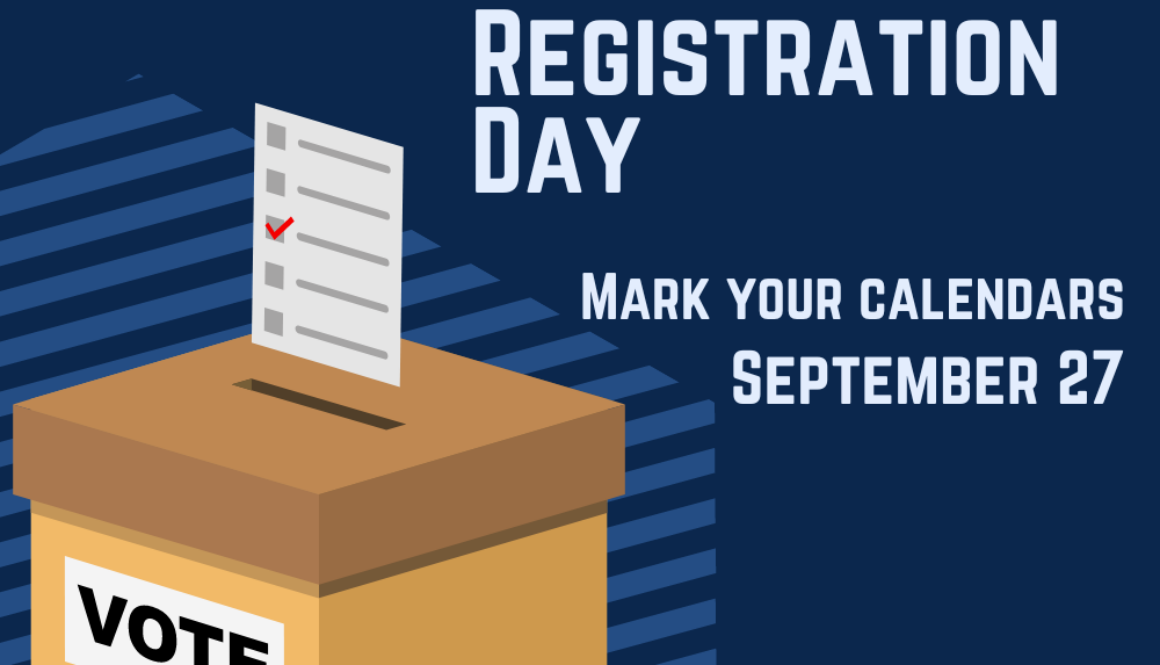 Red Blue Voter Registration Flyer