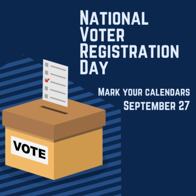 Red Blue Voter Registration Flyer