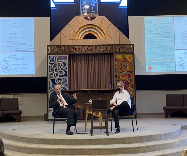 Henry Weil Speaking with Rabbi Gary Pokras