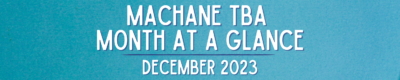 Machane TBA Month at a Glance - December