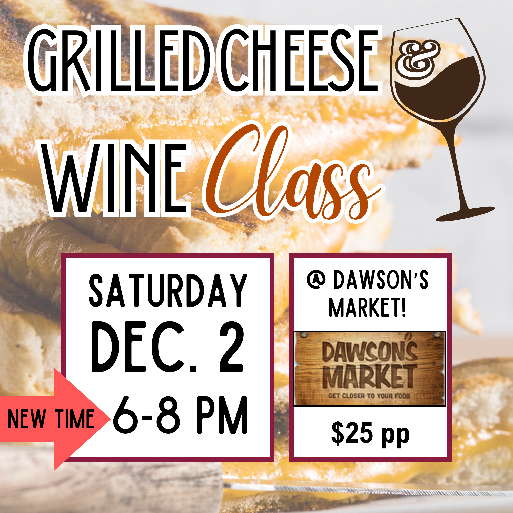 Grilled Cheese and Wine Pairing Class