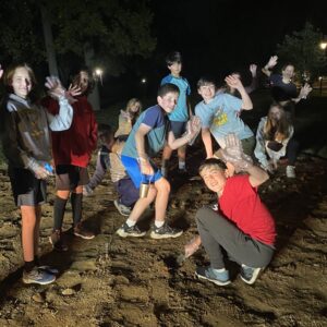 7th Grade Students Planting Daffodils