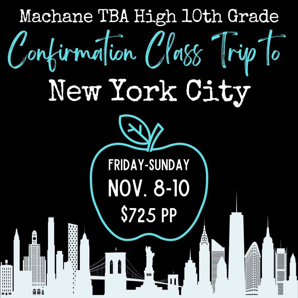 Machane TBA Confirmation Class Trip to NYC